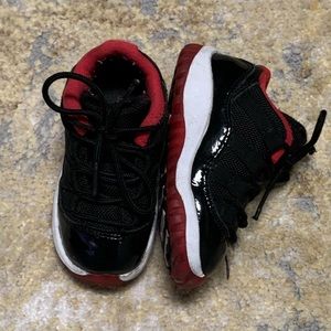 Jordan Retro XI Black And Red Toddlers Size 6c
